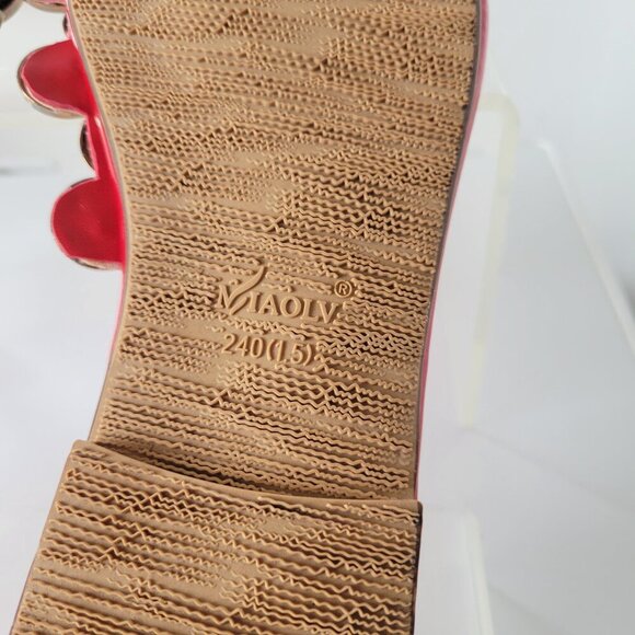 Miaolv Clip Toe Thong Flat Slingbacks Ankle Strap Sandals (Size: 9½) - Picture 3 of 12